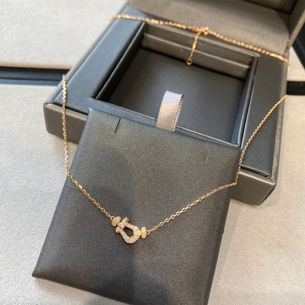 [LUXE JEWELRY]FORCE 10 DIAMOND PINK GOLD NECKLACE MINI MODEL