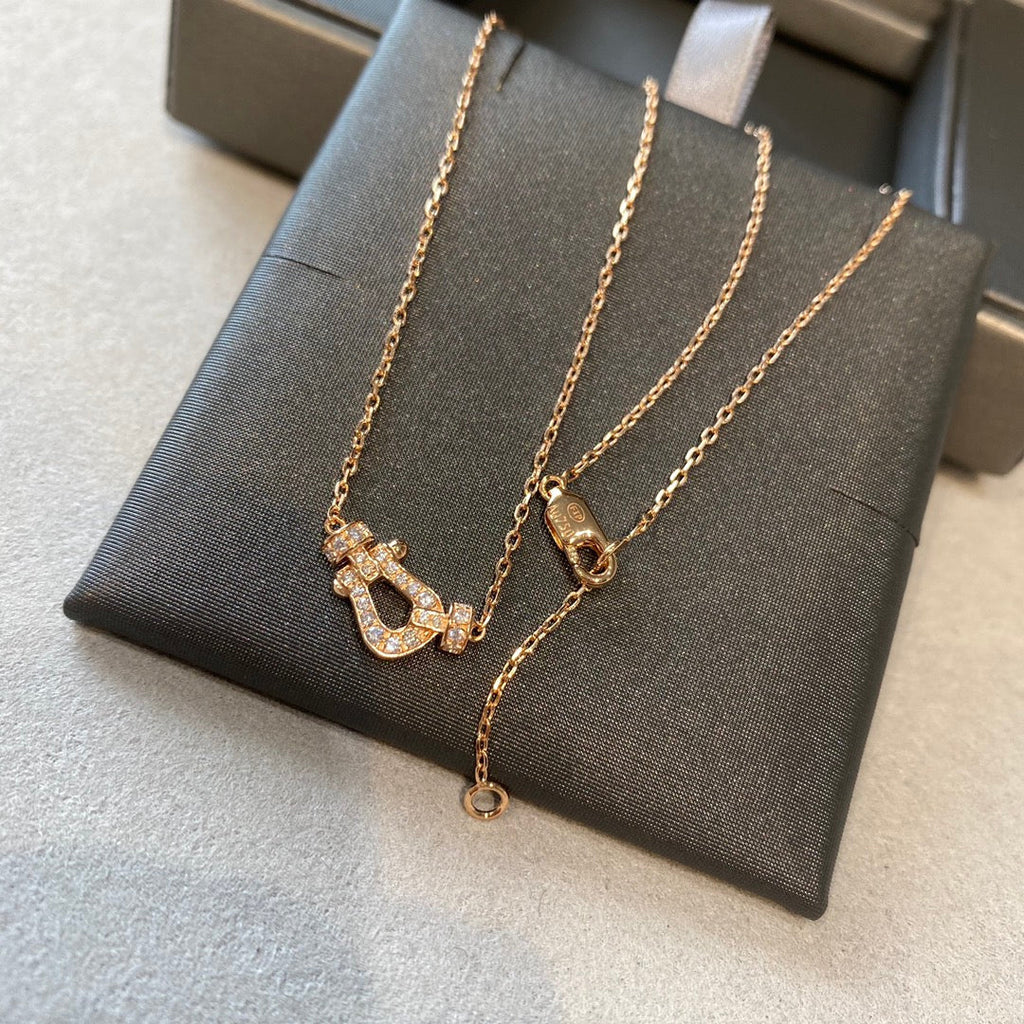 [LUXE JEWELRY]FORCE 10 DIAMOND PINK GOLD NECKLACE MINI MODEL