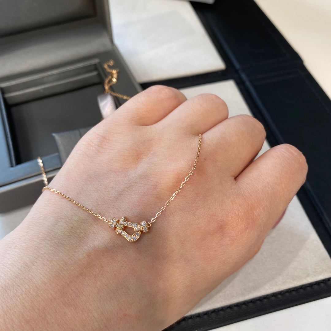 [LUXE JEWELRY]FORCE 10 DIAMOND PINK GOLD NECKLACE MINI MODEL