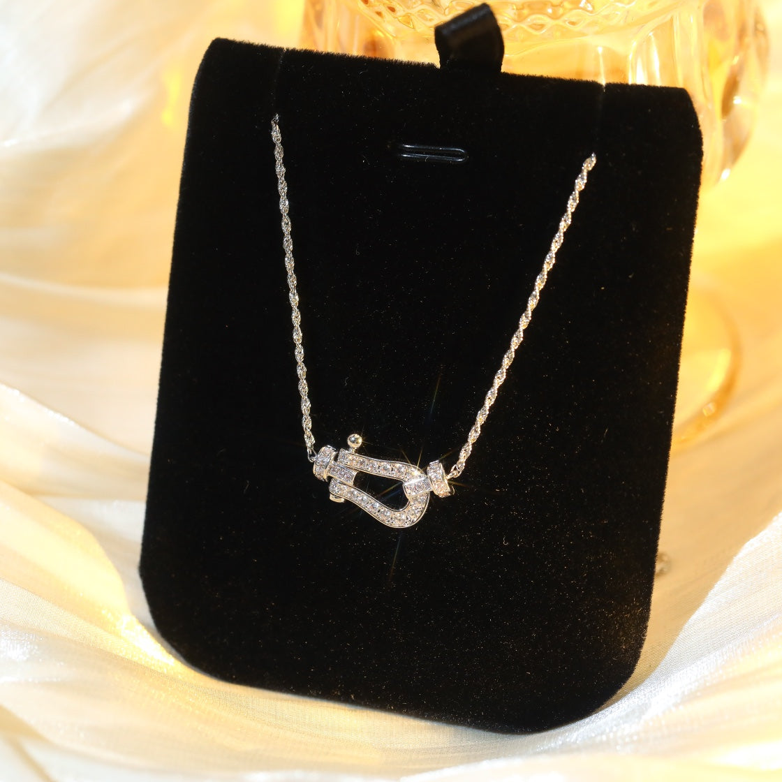 [LUXE JEWELRY]FORCE 10 DIAMOND SILVER NECKLACE MINI MODEL