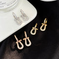 [LUXE JEWELRY]FORCE 10 FULL DIAMOND DROP EARRINGS MEDIUM MODEL