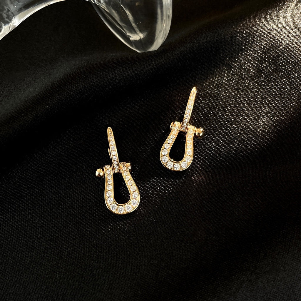 [LUXE JEWELRY]FORCE 10 FULL DIAMOND DROP EARRINGS MEDIUM MODEL