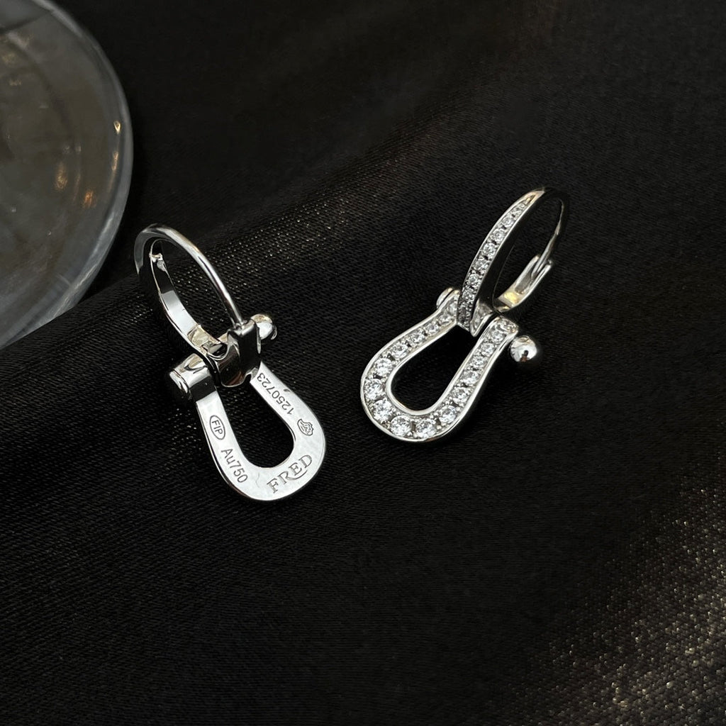 [LUXE JEWELRY]FORCE 10 FULL DIAMOND DROP EARRINGS MEDIUM MODEL