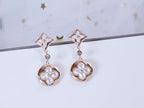 [LUXE JEWELRY]STAR AND SUN PINK GOLD MOP DROP EARRINGS