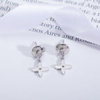 [LUXE JEWELRY]VIDYLLE SILVER DIAMOND MINI DROP EARRINGS