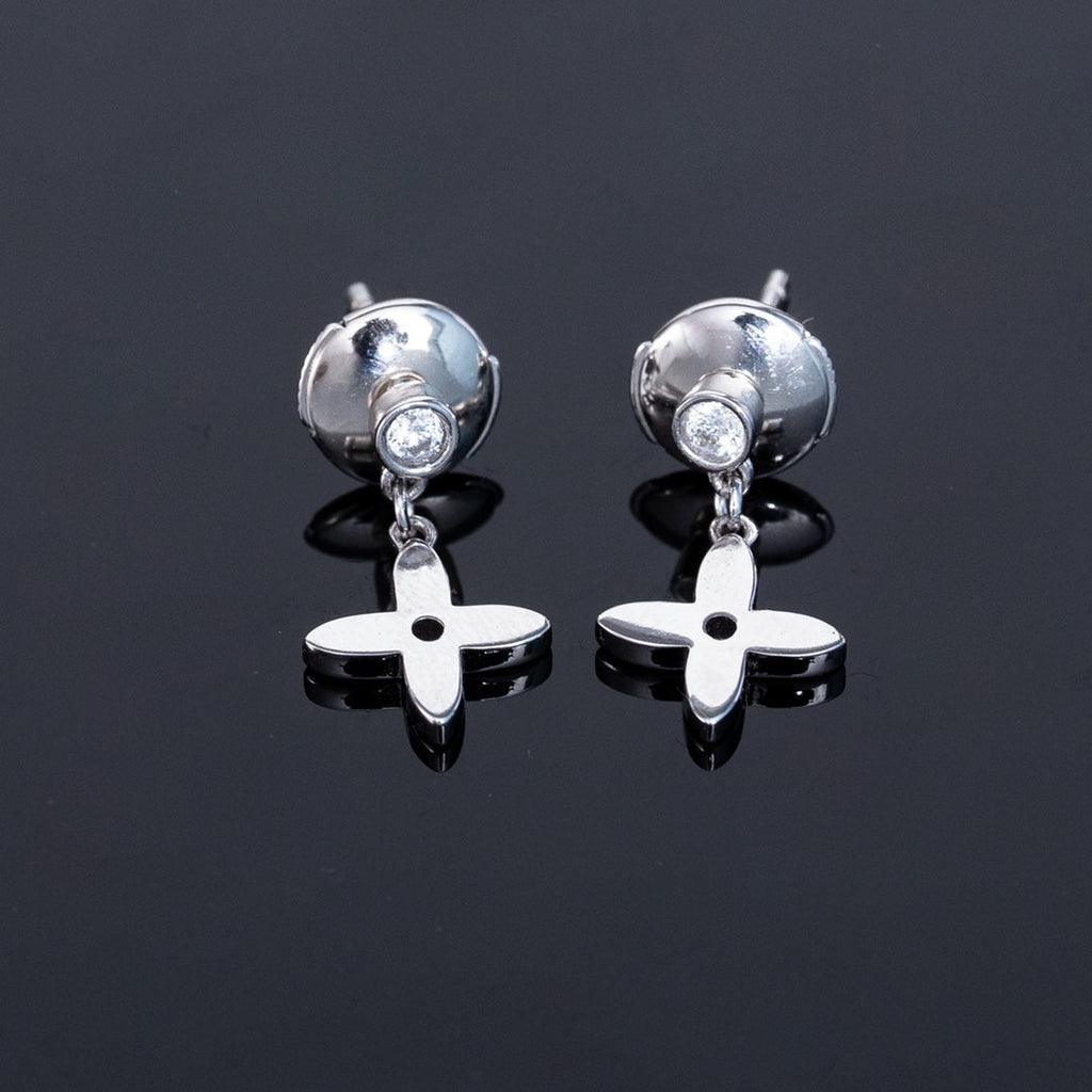 [LUXE JEWELRY]VIDYLLE SILVER DIAMOND MINI DROP EARRINGS