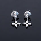 [LUXE JEWELRY]VIDYLLE SILVER DIAMOND MINI DROP EARRINGS