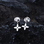 [LUXE JEWELRY]VIDYLLE SILVER DIAMOND MINI DROP EARRINGS