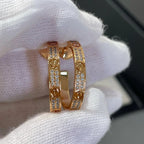 [LUXE JEWELRY] LOVE EARRINGS 3.6MM DIAMOND PAVED