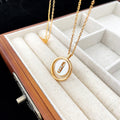 [Luxe Jewellery] LUCKY MOVE MOP PINK GOLD NECKLACE