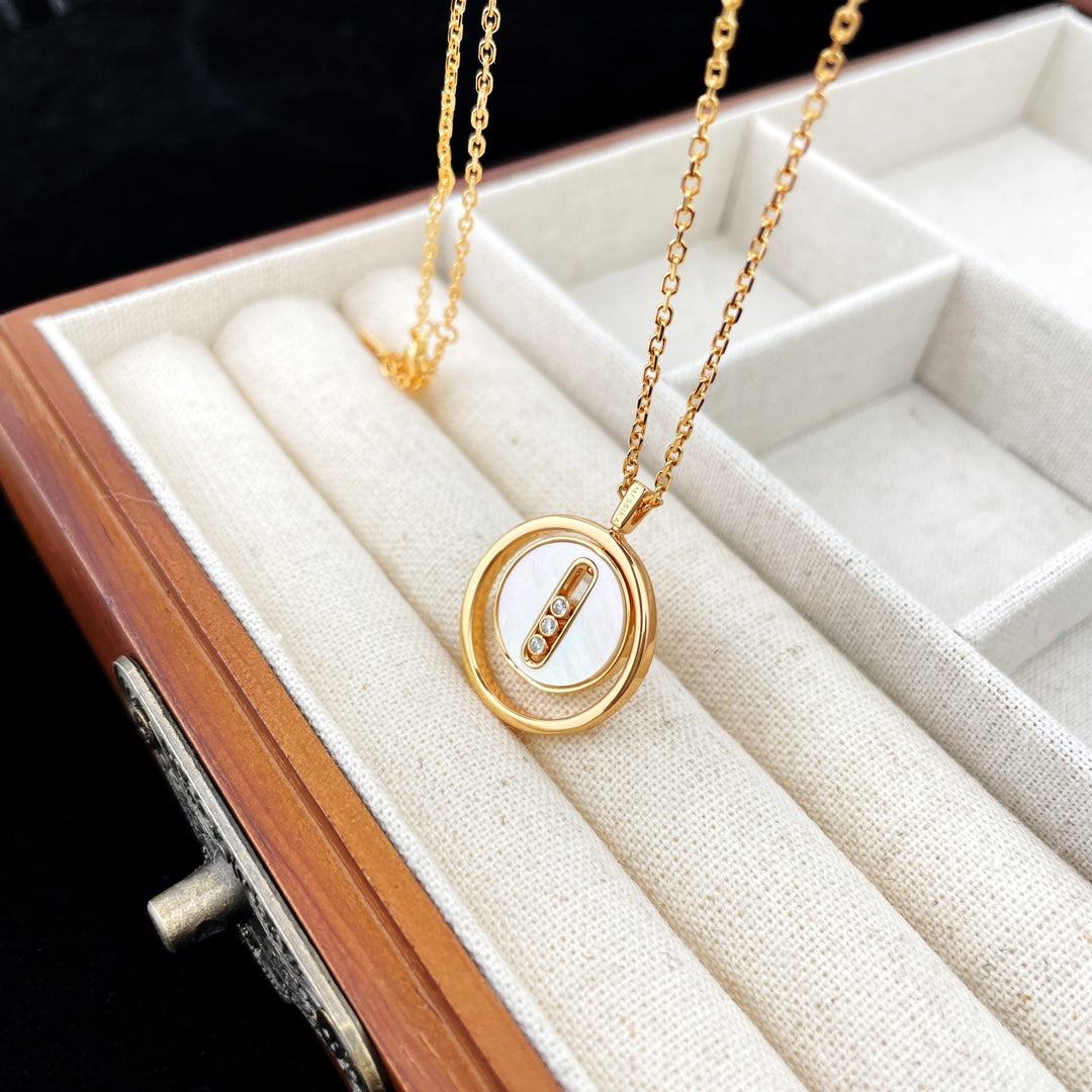 [Luxe Jewellery] LUCKY MOVE MOP PINK GOLD NECKLACE