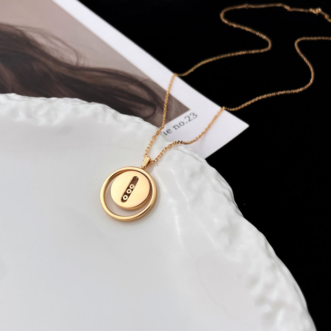 [Luxe Jewellery] LUCKY MOVE MOP PINK GOLD NECKLACE