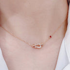 [LUXE JEWELRY]FORCE 10 DIAMOND PINK GOLD NECKLACE