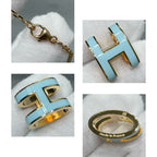 [LUXE JEWELRY]POP H SKY BLUE NECKLACE