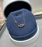 [LUXE JEWELRY]FORCE 10 DIAMOND CHAIN LINK PINK GOLD BRACELET