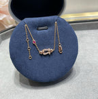 [LUXE JEWELRY]FORCE 10 DIAMOND CHAIN LINK PINK GOLD BRACELET