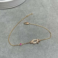 [LUXE JEWELRY]FORCE 10 DIAMOND CHAIN LINK PINK GOLD BRACELET