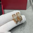 [LUXE JEWELRY] LOVE 5.5MM DIAMOND PAVED EARRINGS
