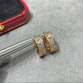 [LUXE JEWELRY] LOVE 5.5MM DIAMOND PAVED EARRINGS