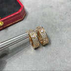 [LUXE JEWELRY] LOVE 5.5MM DIAMOND PAVED EARRINGS
