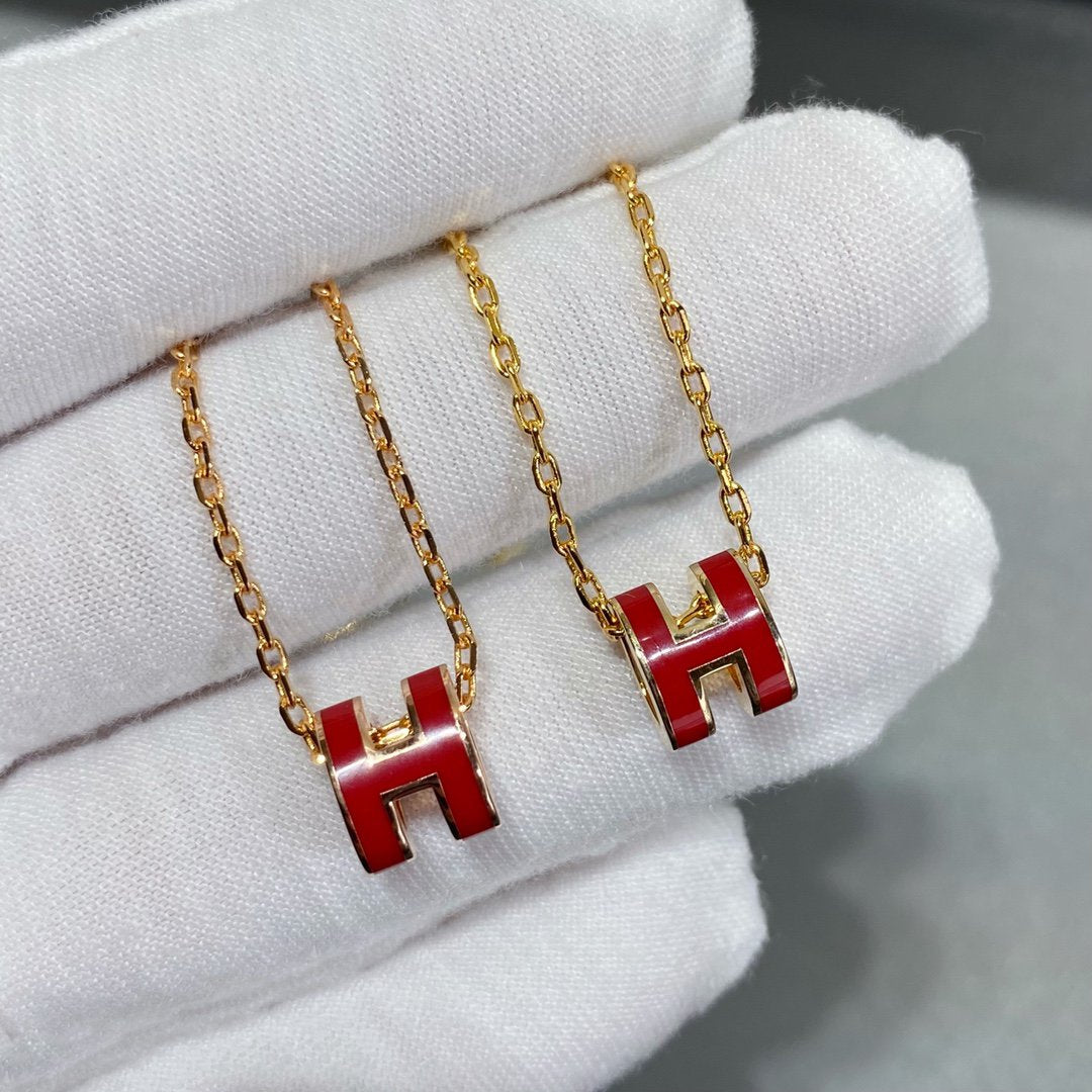 [LUXE JEWELRY]MINI POP H NECKLACE