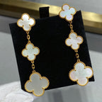 [LUXE JEWELRY]CLOVER MOP 3 MOTIFS GOLD EARRINGS