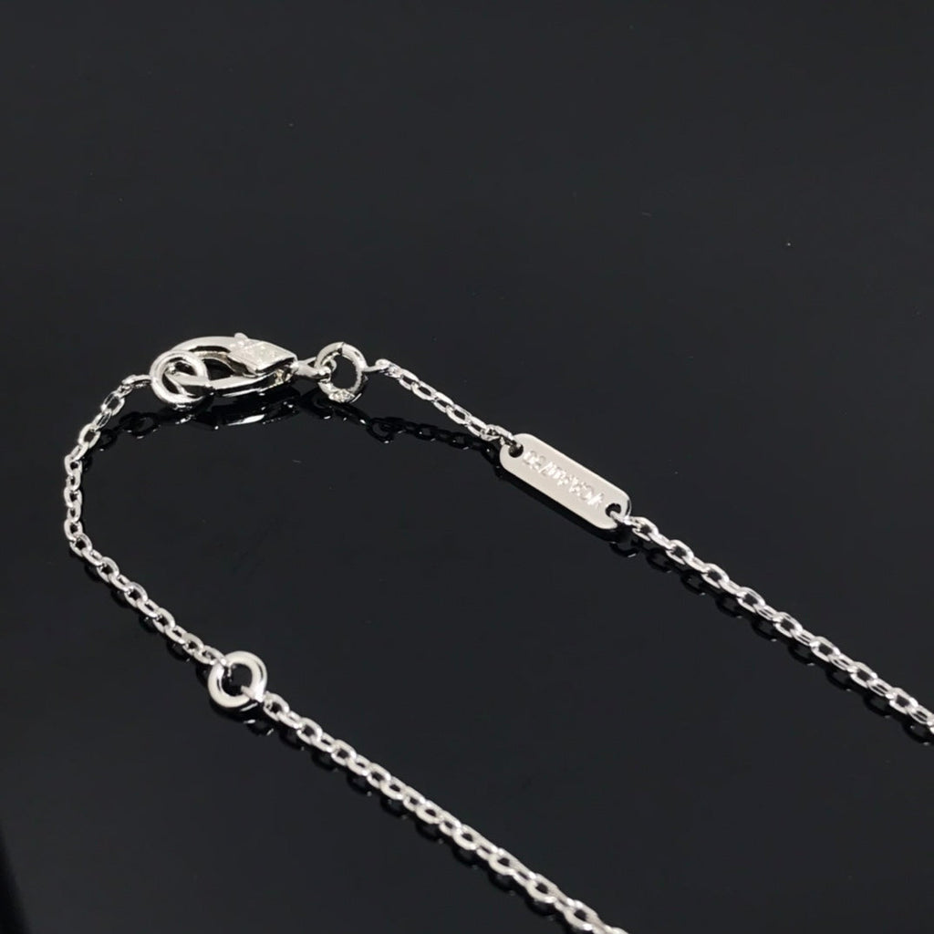 [LUXE JEWELRY]CLOVER PIETERSITE SILVER LONG NECKLACE