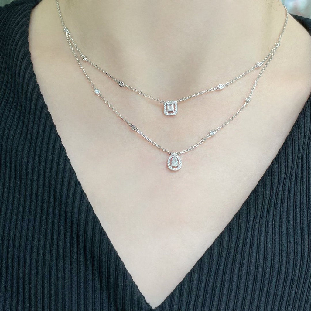 [Luxe Jewellery] MY TWIN 2 ROW DIAMOND NECKLACE