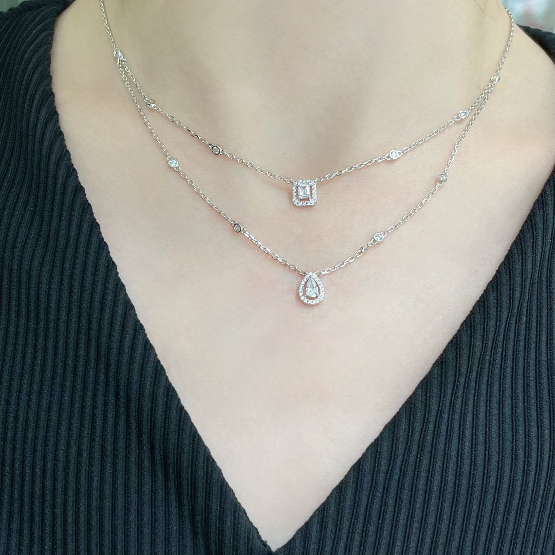 [Luxe Jewellery] MY TWIN 2 ROW DIAMOND NECKLACE