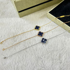 [LUXE JEWELRY]CLOVER 1 MOTIF PIETERSITE BRACELET