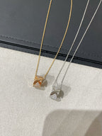 [LUXE JEWELRY]LIENS EVIDENCE DIAMOND PAVED NECKLACE