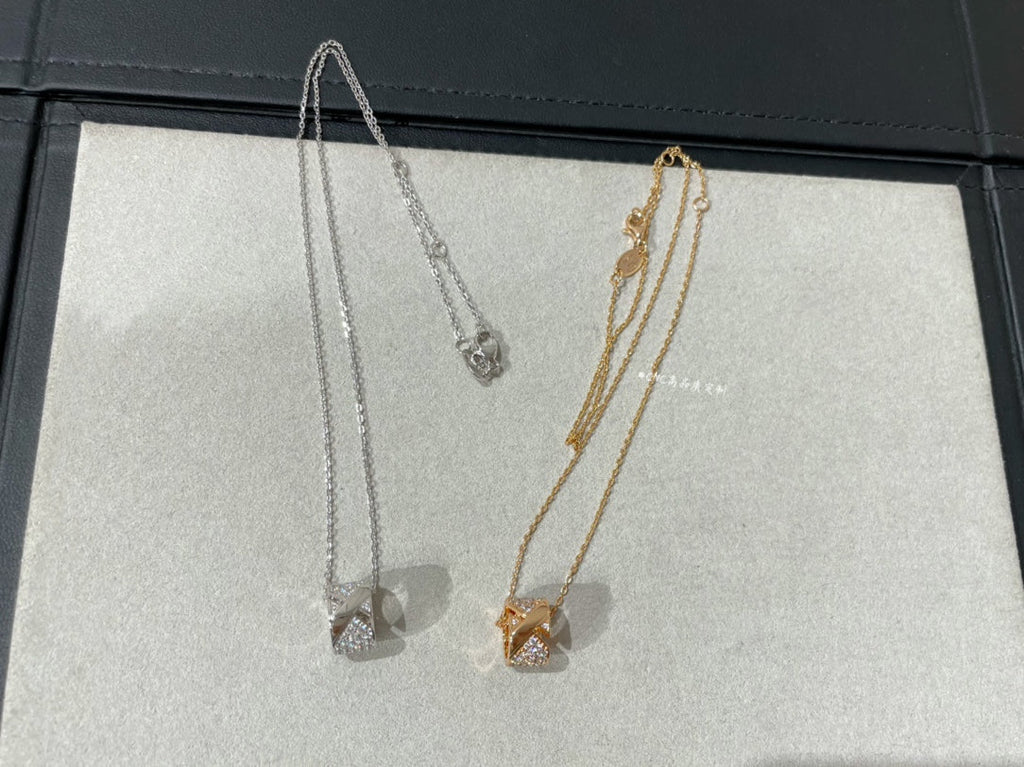 [LUXE JEWELRY]LIENS EVIDENCE DIAMOND PAVED NECKLACE
