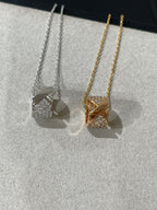 [LUXE JEWELRY]LIENS EVIDENCE DIAMOND PAVED NECKLACE