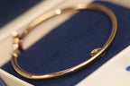 [LUXE JEWELRY]IDYLLE PINK GOLD OPEN BRACELET DIAMOND PAVED