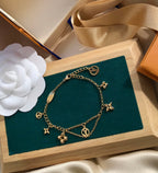 [LUXE JEWELRY]BLOOMING PINK GOLD MOP BRACELET