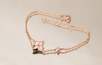 [LUXE JEWELRY]STAR PINK MOP 1 DIAMOND PINK GOLD NECKLACE