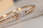 [LUXE JEWELRY]IDYLLE GOLD OPEN BRACELET DIAMOND PAVED