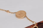 [LUXE JEWELRY]STAR AND SUN 4 MOTIF PINK GOLD MALACHITE BRACELET