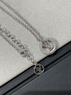 [LUXE JEWELRY]BY NIGHT DIAMOND PAVED NECKLACE