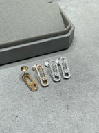 [Luxe Jewellery] MOVE UNO STUD DIAMOND PAVED EARRINGS