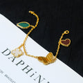 [LUXE JEWELRY]LUCKY SPRING 5 MOTIF GOLD BRACELET