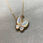 [LUXE JEWELRY]BUTTERFLY MOP DIAMOND NECKLACE