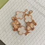 [LUXE JEWELRY]CLOVER WHITE PEARL MOP 5 MOTIF BRACELET COLLECTION