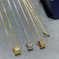 [LUXE JEWELRY]BEE LOVE DIAMOND PAVED 3 ROW NECKLACE