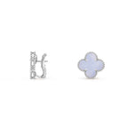 [LUXE JEWELRY]CLOVER SILVER 15MM MOP EARRINGS COLLECTION