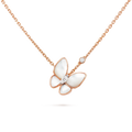 [LUXE JEWELRY]BUTTERFLY MOP DIAMOND NECKLACE