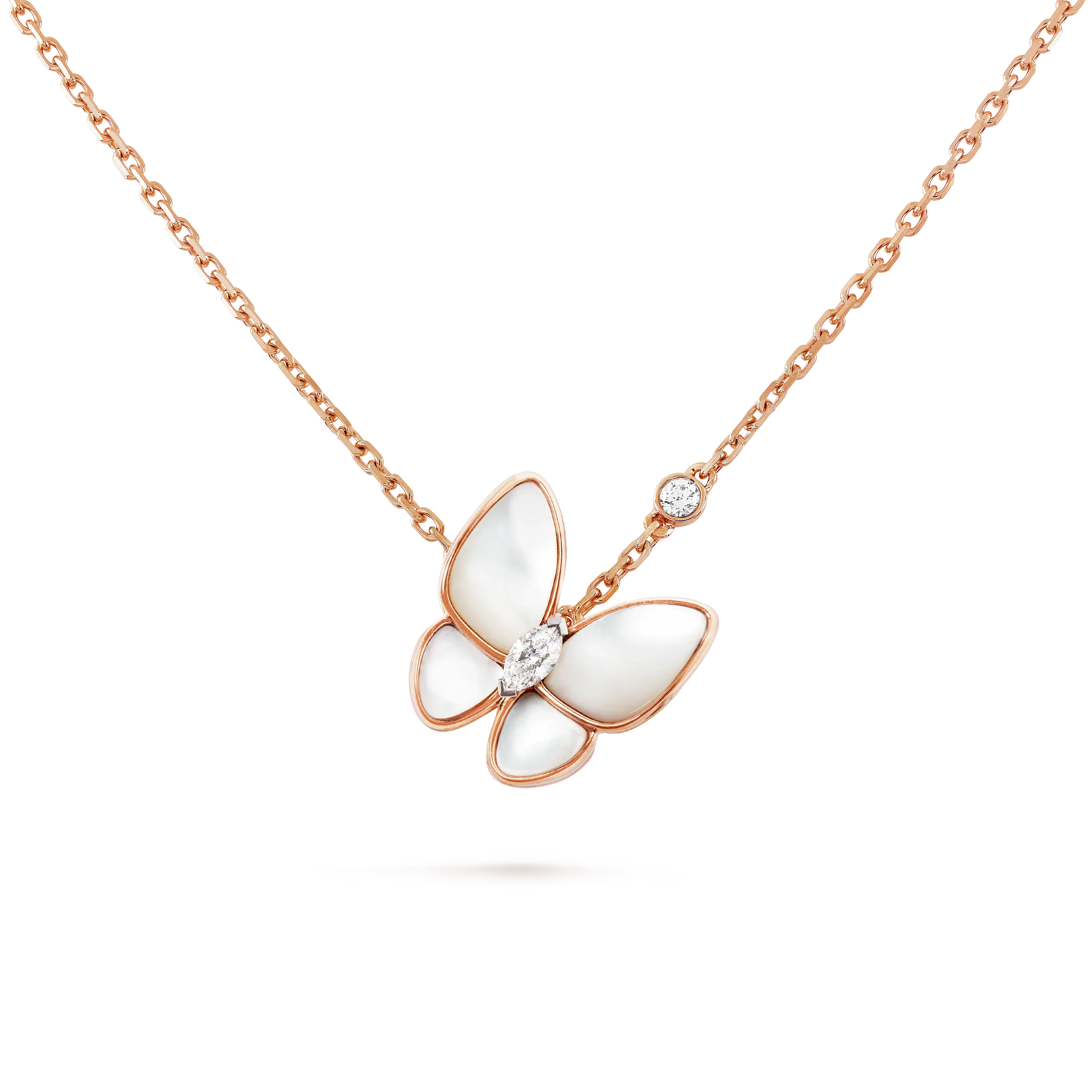 [LUXE JEWELRY]BUTTERFLY MOP DIAMOND NECKLACE
