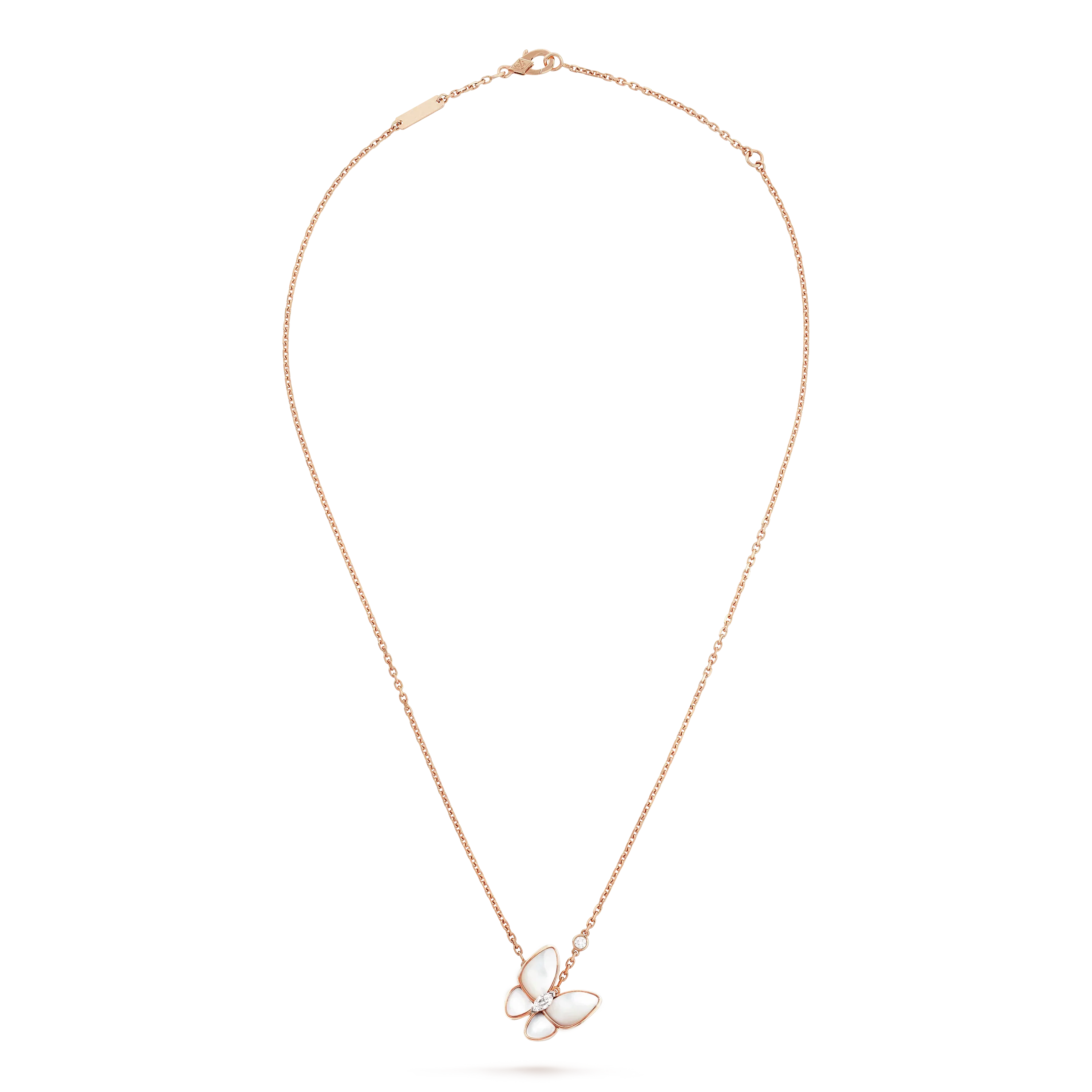[LUXE JEWELRY]BUTTERFLY MOP DIAMOND NECKLACE