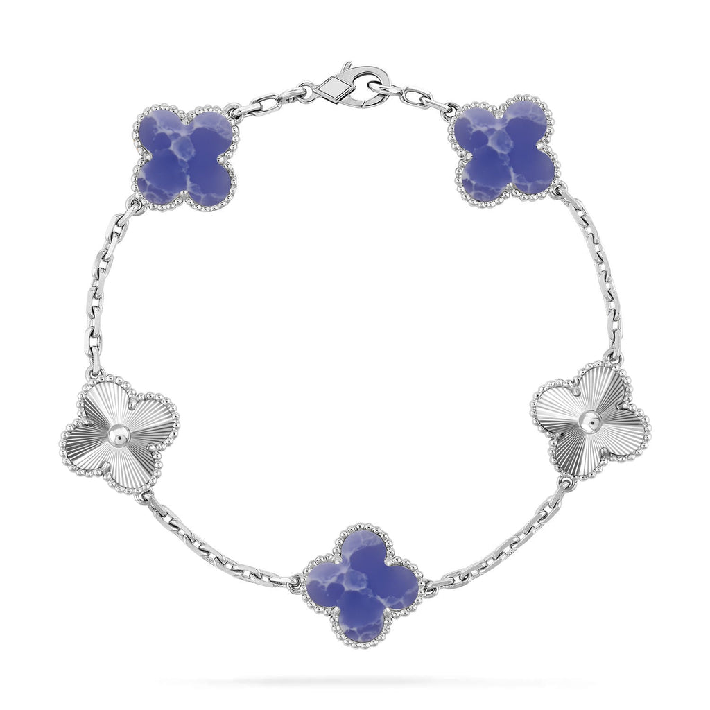 [LUXE JEWELRY]CLOVER 5 MOTIF BLUE VEINS BRACELET COLLECTION