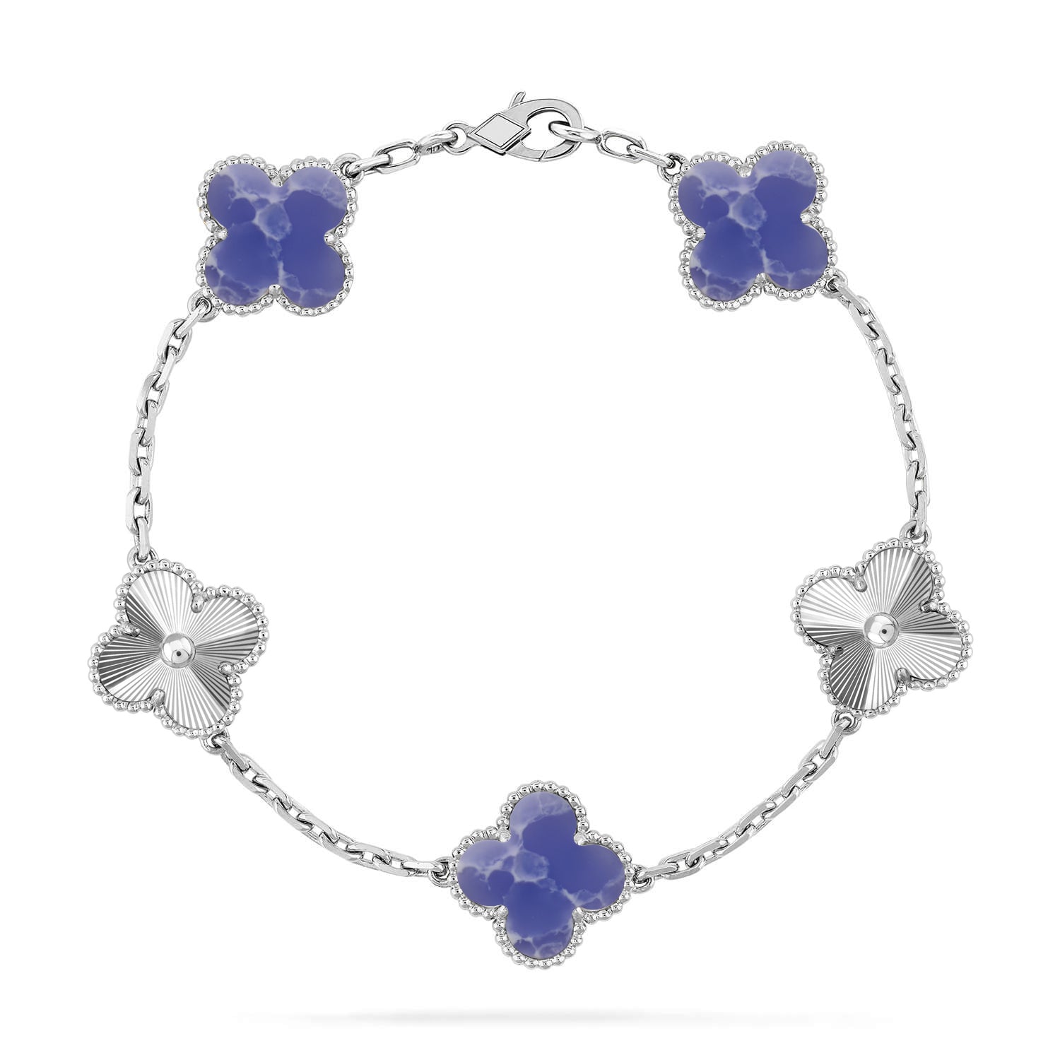 [LUXE JEWELRY]CLOVER 5 MOTIF BLUE VEINS BRACELET COLLECTION